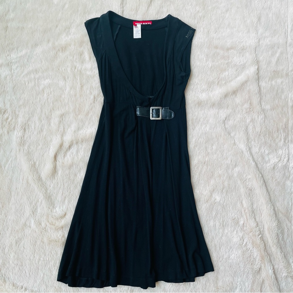 Miss sixty LBD wrap dress black size M